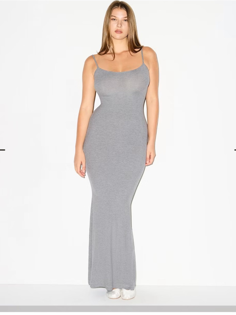 Skims Grey Spaghetti-Strap Maxi Dress - Picture 3 of 5